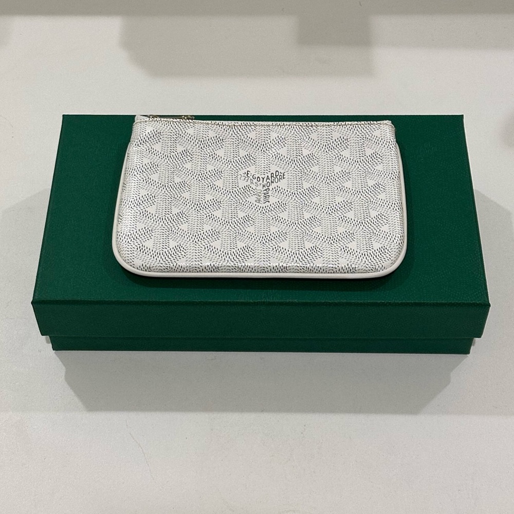 Goyard Senat Mini Pouch White Blanc